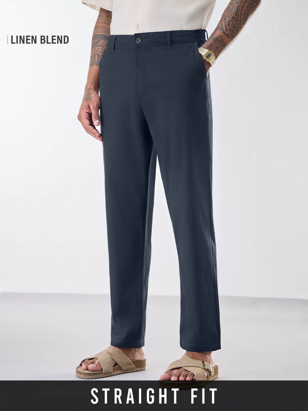 Linen Pants: Indigo