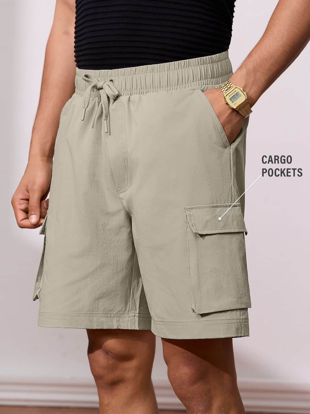Utility Shorts: Oatmeal