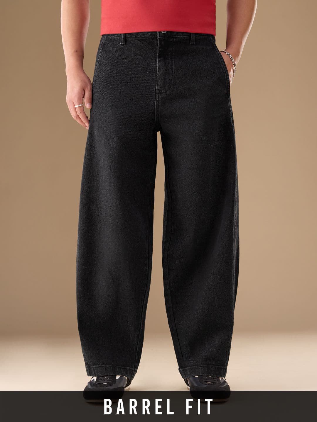 Barrel-Fit Denim: Granite — image 1