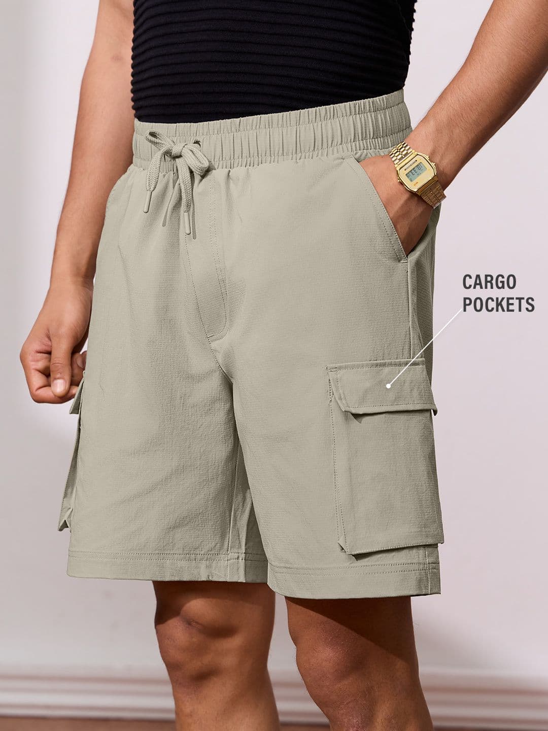 Utility Shorts: Oatmeal — image 1